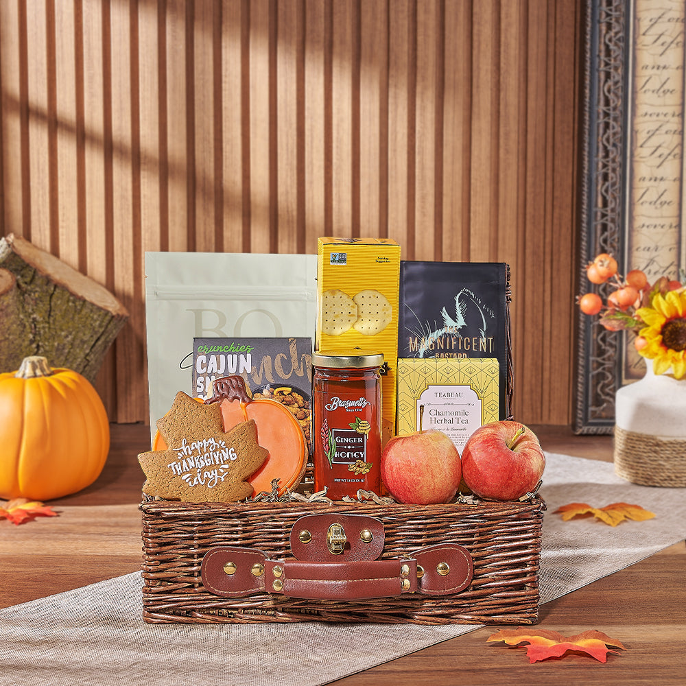 Thanksgiving Fruit & Snacks Bounty from New Hampshire Baskets - Gourmet Gift Basket - New Hampshire Delivery