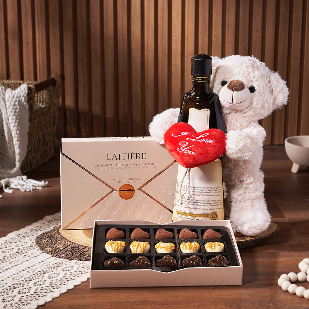 Vodka and Laitière Chocolate Truffles Premium Gift Set – how the gift is presented