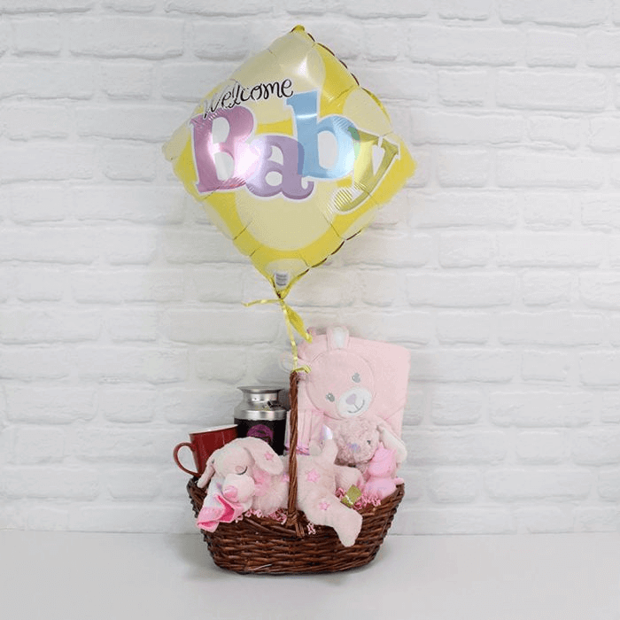 Welcome Newborn Baby Girl Gift Basket from New Hampshire Baskets - Baby Gift Set - New Hampshire Delivery