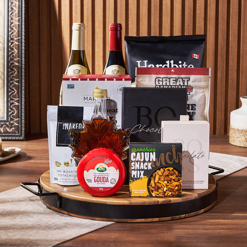Wine &amp; Cheese Platter Gift Set, wine gift, wine, cheese gift, cheese, wine duo gift, wine duo, snack gift, snack, New Hampshire Delivery