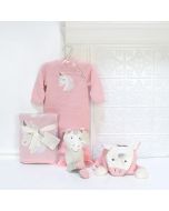THE UNICORN LOVES THE BABY GIRL GIFT BASKET, baby girl gift basket, welcome home baby gifts, new parent gifts
