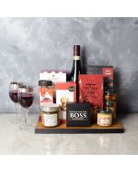 Rustic Wine & Cheese Gift Board, wine gift baskets, gourmet gifts, gifts