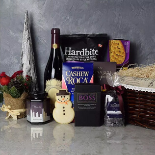 Holiday Treats & Wine Gift Basket New Hampshire