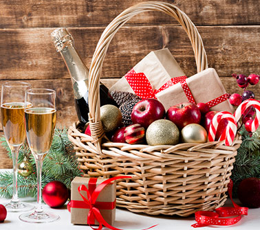 New Hampshire City Christmas Wine Gift Baskets
